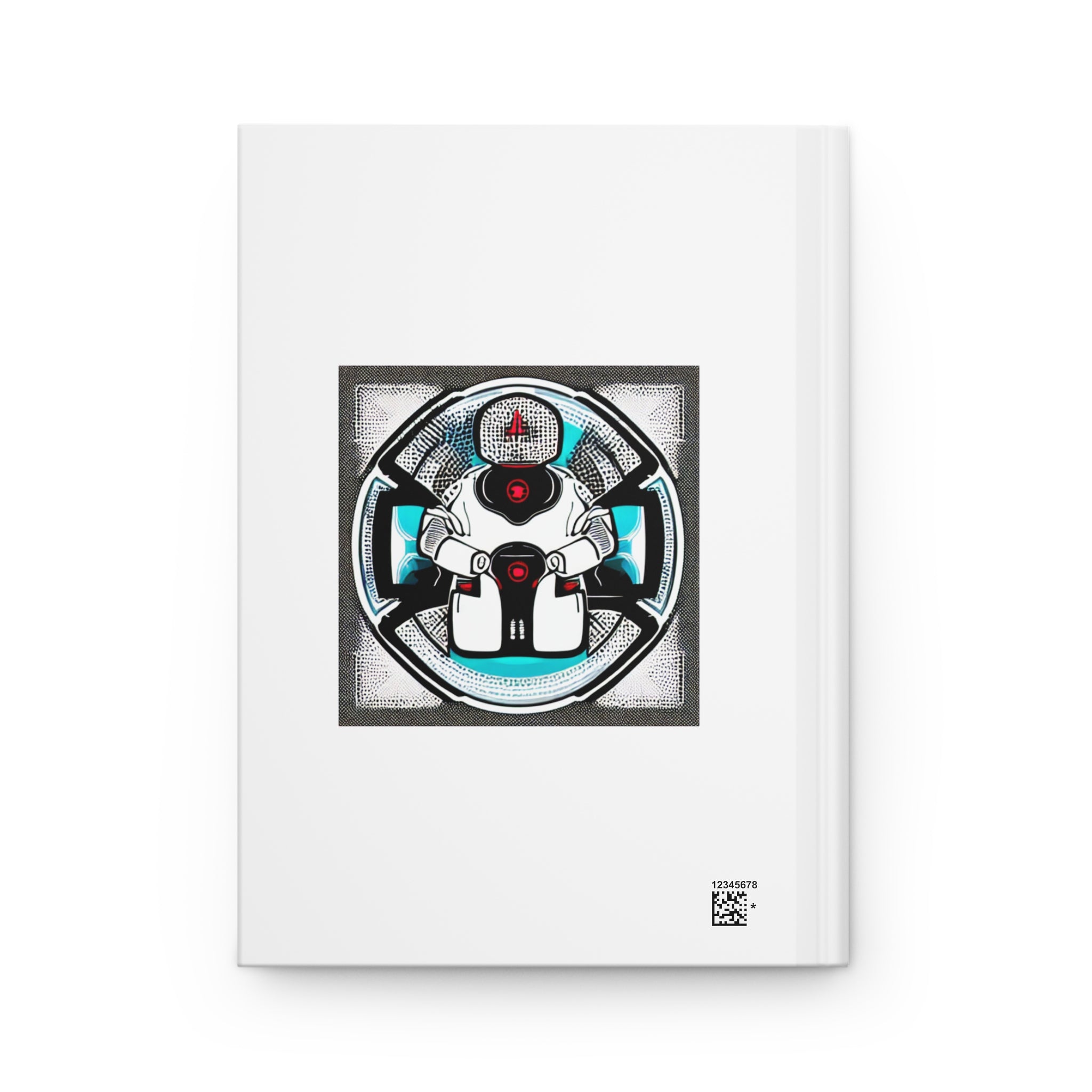 Hardcover Journal — Retro Robot Illustration Notebook for Tech Lovers
