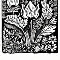 Abstract Floral Art Sticker