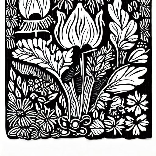 Abstract Floral Art Sticker