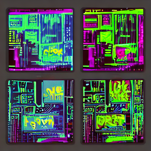 Electric Neon Swirl Sticker